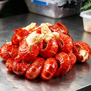 Spicy Cooked Crawfish Tails, Party Ready