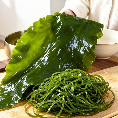 Fresh Seaweed Ribbons, Sheets and Cubes